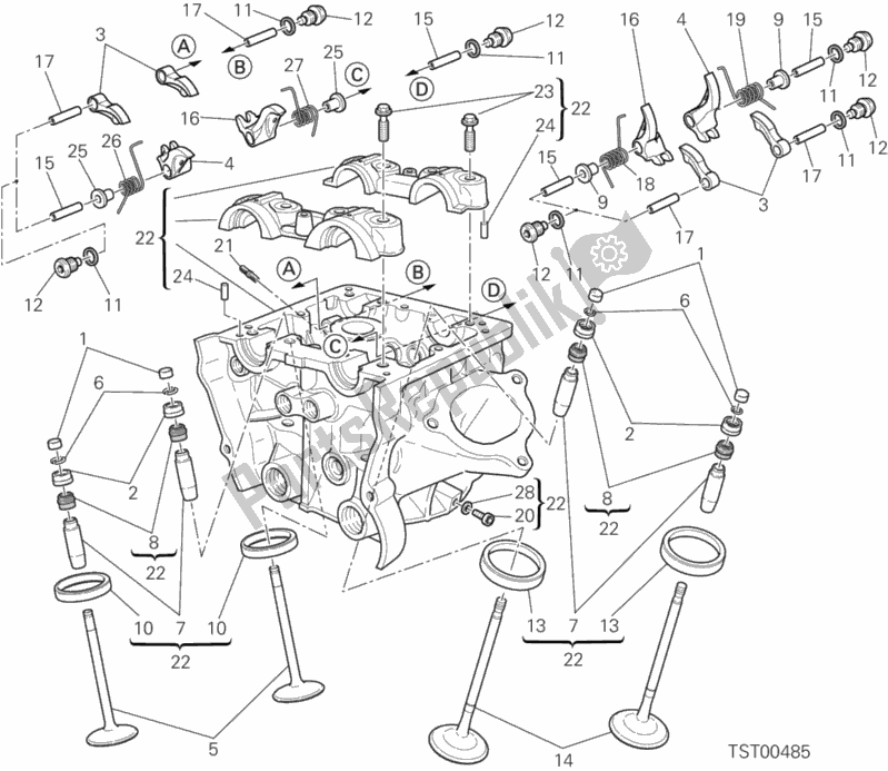Wszystkie części do Pionowa G? Owa Ducati Hypermotard SP USA 821 2015